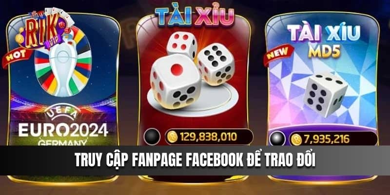 Truy cập Fanpage Facebook để trao đổi